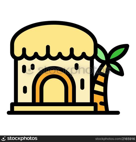 Easter Island house icon. Outline Easter Island house vector icon color flat isolated. Easter Island house icon color outline vector