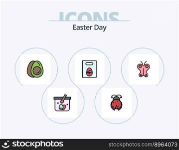 Easter Line Filled Icon Pack 5 Icon Design. tulip. easter. man. decoration. holiday