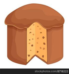 Easter panettone icon cartoon vector. Italian cake. Bread sweet. Easter panettone icon cartoon vector. Italian cake