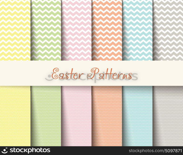 Easter patterns spring background