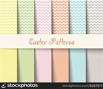 Easter patterns spring background