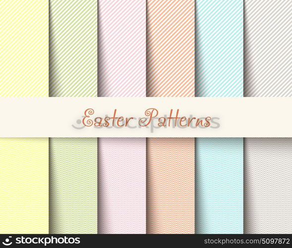Easter patterns spring background