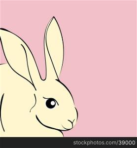 Easter Rabbit animal cartoon. Easter Rabbit animal cartoon. Vector illustrator Easter Bunny.