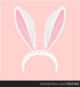 Easter Rabbit Ears. Cute Bunny Headband. Realistic Style. Vector Design Element.. Easter Rabbit Ears. Cute Bunny Headband. Realistic Style.
