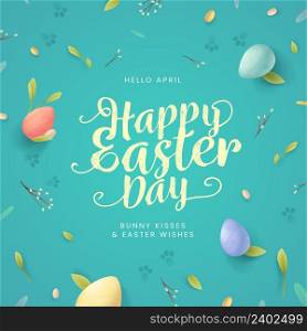 Easter sale banner background paper cut style