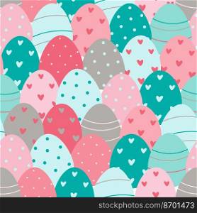 Easter seamless pattern with eggs. eggs seamless background. Vector illustration. Easter eggs background. Vector illustration