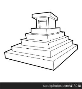 Eastern castle icon. Outline illustration of eastern castle vector icon for web. Eastern castle icon, outline style