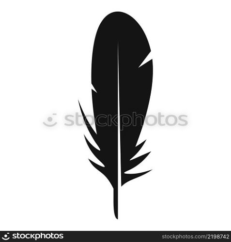 Easy feather icon simple vector. Ink pen. Light shape. Easy feather icon simple vector. Ink pen