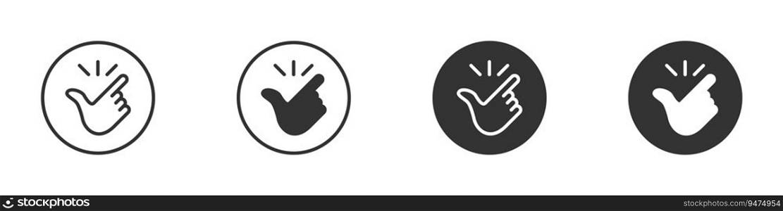 Easy icon, finger snapping sign. Vector illustration.