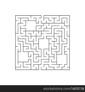Easy maze. Game for kids. Puzzle for children. Labyrinth conundrum. Find the right path. Vector illustration.