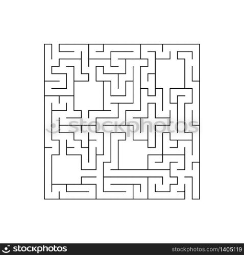 Easy maze. Game for kids. Puzzle for children. Labyrinth conundrum. Find the right path. Vector illustration.