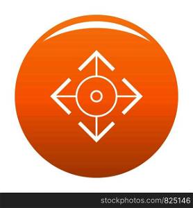 Easy target icon. Simple illustration of easy target vector icon for any design orange. Easy target icon vector orange