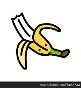 eat banana color icon vector. eat banana sign. isolated symbol illustration. eat banana color icon vector illustration