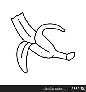 eat banana line icon vector. eat banana sign. isolated contour symbol black illustration. eat banana line icon vector illustration
