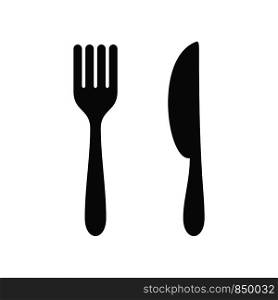 Eat Icon Logo Template - Fork, Knife Illustration Design. Vector EPS 10.