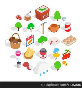 Eat vegetable icons set. Isometric set of 25 eat vegetable vector icons for web isolated on white background. Eat vegetable icons set, isometric style