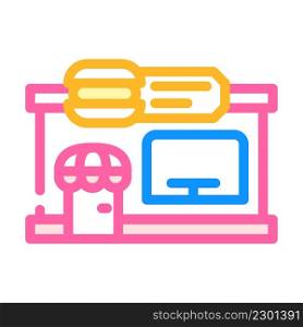eatery building color icon vector. eatery building sign. isolated symbol illustration. eatery building color icon vector illustration