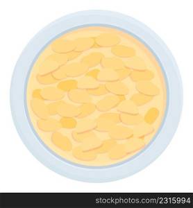 Eating cereal breakfast icon cartoon vector. Milk bowl. Corn chocolate. Eating cereal breakfast icon cartoon vector. Milk bowl