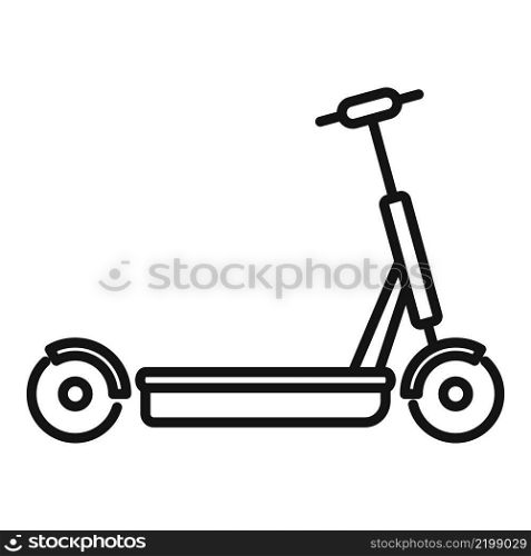 Ebike scooter icon outline vector. Kick bike. Trotinette transport. Ebike scooter icon outline vector. Kick bike