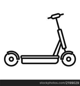 Ebike scooter icon outline vector. Kick bike. Trotinette transport. Ebike scooter icon outline vector. Kick bike