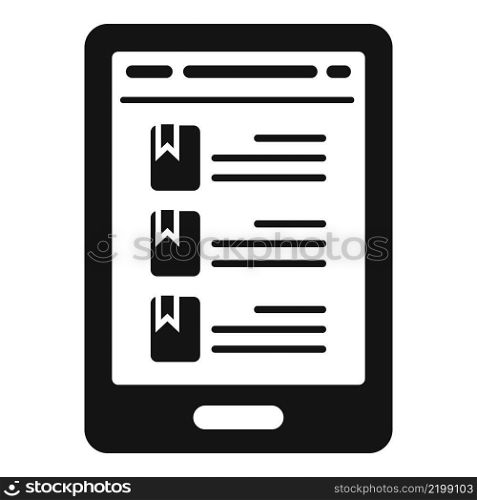 Ebook information icon simple vector. Digital book. Online tablet. Ebook information icon simple vector. Digital book