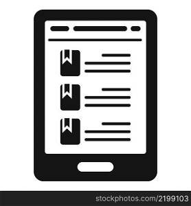 Ebook information icon simple vector. Digital book. Online tablet. Ebook information icon simple vector. Digital book