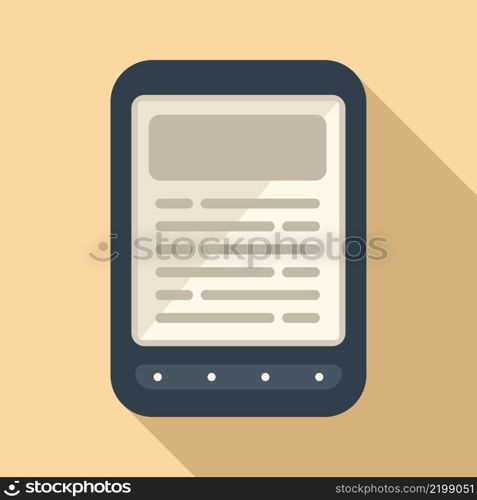 Ebook technology icon flat vector. Digital tablet. Web mobile. Ebook technology icon flat vector. Digital tablet