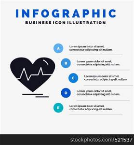 ecg, heart, heartbeat, pulse, beat Infographics Template for Website and Presentation. GLyph Gray icon with Blue infographic style vector illustration.. Vector EPS10 Abstract Template background