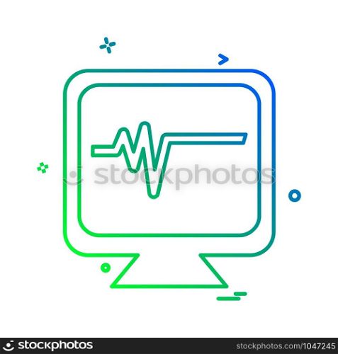 ECG icon design vector