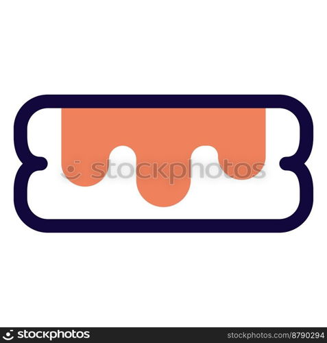 Eclairs puff light vector icon