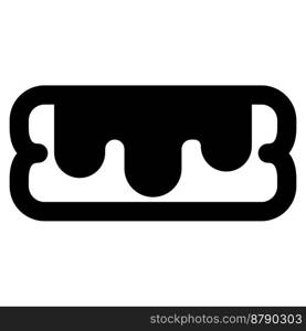 Eclairs puff light vector icon
