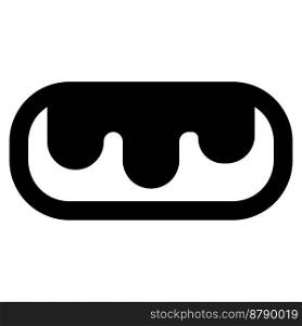 Eclairs puff outline vector icon