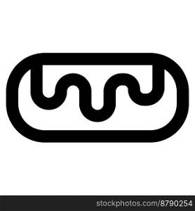 Eclairs puff outline vector icon