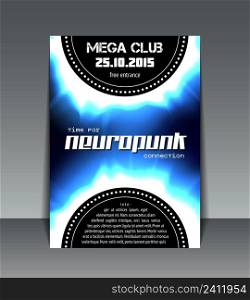 Eclipse neuropunk party flyer print, poster or banner