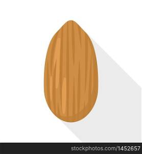 Eco almond icon. Flat illustration of eco almond vector icon for web design. Eco almond icon, flat style
