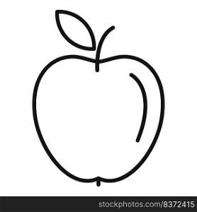 Eco apple icon outline vector. Farm organic. Person garden. Eco apple icon outline vector. Farm organic