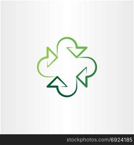 eco arrows recycle vector icon logo
