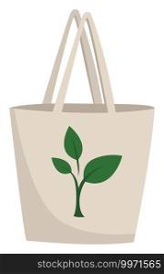Eco bag, illustration, vector on white background