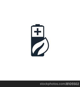 Eco battery creative icon from recycling icons Vector Image