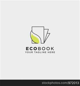 eco book, nature learn line logo template vector illustration icon element isolated - vector file. eco book, nature learn line logo template vector illustration icon element isolated