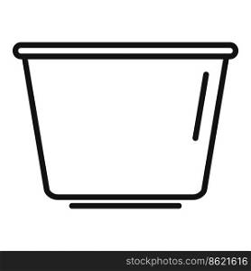 Eco box icon outline vector. Paper food. Organic product. Eco box icon outline vector. Paper food