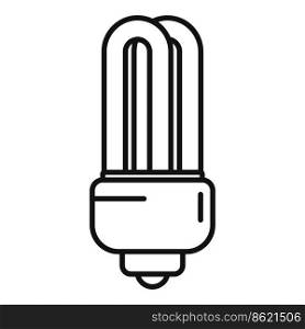 Eco bulb icon outline vector. Care engineer. Smart consumption. Eco bulb icon outline vector. Care engineer