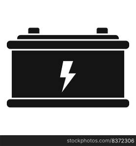 Eco car battery icon simple vector. Save clean. Recycle tree. Eco car battery icon simple vector. Save clean