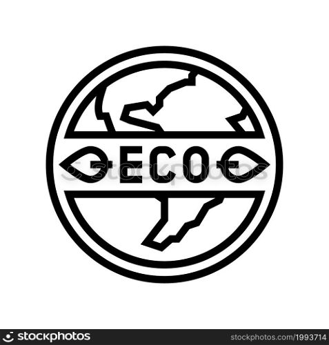 eco clean cosmetic line icon vector. eco clean cosmetic sign. isolated contour symbol black illustration. eco clean cosmetic line icon vector illustration