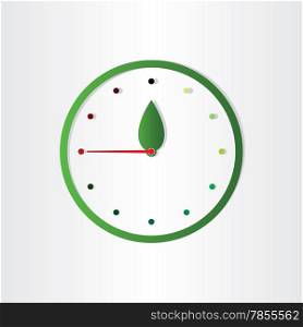 eco clock concept time for ecology abstract design element