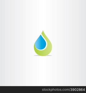 eco drop of water abstract leaf icon design