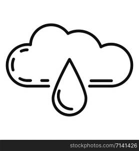 Eco drop rain icon. Outline eco drop rain vector icon for web design isolated on white background. Eco drop rain icon, outline style