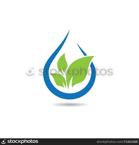 Eco drop vector icon illustration