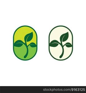Eco E≠rgy Vector Logo with≤af symbol. Green color with flash or thunder graφc. Nature and e≤ctricity re≠wab≤. This logo is suitab≤for technology, recyc≤, organic.