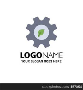 Eco, Ecology, Energy, Environment Business Logo Template. Flat Color